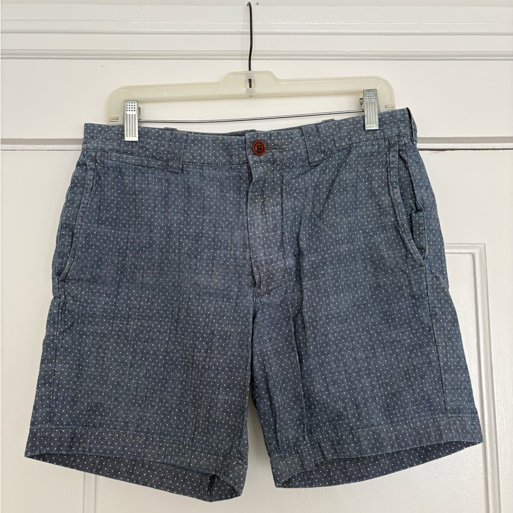 J. Crew Blue Chambray Flat Front Shorts